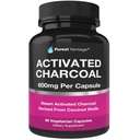 Ren organisk aktivert Charcoal kapsler - 600 mg per kapsel, 90 vegetariske kapsler