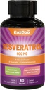 Resveratrol 600 mg, Trans-Resveratrol Supplement, Antioksidant helse eldre støtte, 60 kapsler