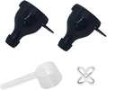 2Pack Protein Powder Container å gå Bærbare Supplement Funnels med Shaker Bottle Balls & Spoon Portable Dispenser Container for Fitness og reise On-the-Go Supplement lagring og fylleløsning
