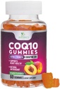 CoQ10 Gummies 100mg - 3X styrke, høy absorpsjon, antioksidant kosttilskudd for hjertehelse og energiproduksjon, ultra coenzym Q10 vitaminer, Coq 10 kosttilskudd, ikke-GMO - 60 CoQ10 Gummies