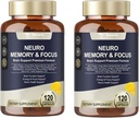 Totaria C-ognitiv med koffeinpiller, L-tyrosin, Alpha GPC, Ginkgo Biloba, Bacopa Monnieri Brain Supplement for hukommelse og fokus, Brain Nootropic Support - Ikke-GMO, Glutenfri (120 antall)