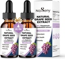 Grapefrøekstrakt flytende dråper standardisert til 95% polyfenoler-300 mg Grapefrø maksimal styrke standardisert tinktur, høy absorpsjon flytende vitifera ekstrakt dråper -Non-GMO (2 flasker)