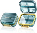 Lille pille boks, Reisepille saken, Acedada Daily Pill Container for Purse Pocket, Moistureproof 7 Sammenligninger Pill Holder, Stilig bærbar medisin Vitamin Organizer for kosttilskudd Fish Olier, Blå