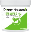 Hund ører renere tørker med Aloe og Eucalyptus (100 greve) - Otic Cleanser for hunder (Made i USA) (100ct Wipes med Aloe & Eucalyptus)