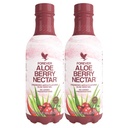 Forever Living - Aloe Berry Nectar - 90,7% Pure Aloe Vera Gel med tranebær og epler - Ingen preservatives - 1L (Pack of 2)
