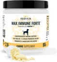 Stellar Biotics for Kjæledyr - Max Immune ForteTM for Hunde (drevet av del-Immune V) - gir omfattende immunstøtte | forbedrer Digestion | fremmer og opprettholder hundens velvære