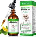 Antibiotika for katter, Premium Cat Antibiotika Supplemen, Naturlig Antibiotika for katter, Kjæledyr kosttilskudd, Katt Antibiotika støtter immun & katter Allergi Relief, Katter Multivitamin - 2 Fl Oz / 60ML