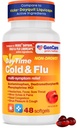 GenCare - Multi Symptom Non Drowsy Daytime Cold & Flue Relief Acetaminophen 325mg, Dextromethorphan HBr 10mg, Phenylephrine HCl 5mg (48 Softgels) Non Habiting Pain Reliever & Nasal Decongestant