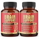 agobi 9in1 Brain Support Supplement - 2 Pakker 60 Antall Blandet Ashwagandha, Panax Ginseng, Gotu Kola, Ginkgo, Svart Pepper og mer - Nøyaktighet, Fokus, Minne og energi produksjonsstøtte
