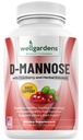 100% ren D-Mannose med Cranberry Extract - hjelper med å rense urenheter, naturlig urinveistraktasje helse, lever og bladder støtte kapsler, ikke-GMO