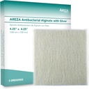 Areza sølv kalsiumalginat antibakteriell sårkledningspader – sterile, ikke-stiv, høy absorbent; for sår dressing & infeksjonsrisiko (4.25′′×4.25′′, 5-Pack per eske), 1 Box