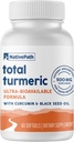 NativePath Turmeric Curcumin med svart frøolje - Avansert Antioksidant og felles støtte Supplement - Premium Turmeric Softgels med forbedret høy absorpsjon, ikke-GMO & Glutenfri, 60 Softgels