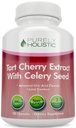 Tart Cherry Extract Kapsler 1000 mg - 180 Kapsler, 3 måneders forsyning - Blande med Tart Cherry og Celery Seed Powder