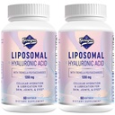 Liposomal Hyaluronsyre Supplements 1000mg-høy Biotilgjengelig Diettary Hyaluronsyre Kapsler-med 200 mg Tremella Polysakkarider for dobbel styrke huden Hydration,Joint Lubrication, 2 pakke