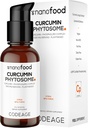 Kodasje Liposomal Curcumin Phytosom flytende Supplement, Turmeric Curcumin Vegan flytende dråper, Plant-basert Curcuma Longa Dropper, Curcumina, Solflower Fosfolipid, sukker-fri, Citrus Flavor, 2 fl oz