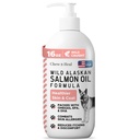 Wild Alaskan Salmon Fish Oil - 16 oz. av Fish Oil Formula - Pump Cap Flaske - Inneholder Omega-3 og 6, Vitamin D, EPA og DHA for sunn hud og Coat