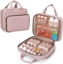 Damero Pille Flaske Organizer Bag, Reisemedisin Bag Organizer, Medisin Organizer og Oppbevaring for Piller, Vitamin, Fiskeolje, medisinske kosttilskudd for kvinner og menn, Misty Rose