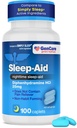 GenCare - Sleep Aid Diphenhydramine HCL 25mg Blå Caps (100 Caplets) - Ikke Habit Forming Natt søvn piller for voksne å falle sove raskere og søvn dypere gjennom natten - søvnhjelp
