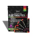 Forbedret elektrolyte pulver klistremerker (Cherry limeade | 20 pakker) v/ 0 sukker + BCAA + B-vitaminer Electrolyte Supplement w Kalium sink & magnesium for Hydration - keto elektrolyter