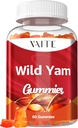 Wild Yam Root Gummies 1000mg – Dioscorea Villosa Herbal Supplement for kvinner – Menopause & Hormonal Balance Support – støtter kvinners velvære – Ikke-GMO, Glutenfri, Vegan – 60 Chewables
