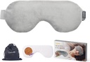 Luxtude Heated Eye Masks for tørre øyne med flaksfrø og lavender, mikrobølgeovn varme øye kompressor Moist varme, vektet øyemaske for å sove, varme stye øye kompresse for puffy øyne, mørke sirkler (Gray)