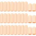 Frienda 30 stykker Gel Finger Protector Cots silikondeksel Cap ermer for Finger Cracking Trigger Support (Apricot)