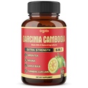 ren Garcinia Cambogia Capsules - 6in1 med grønn te, Arjuna, hvitløk bulb, gurkemeie og svart pepper - 90 greve