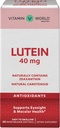 Vitamin verden Lutein 40mg 60 Rapid Release Softgels, Øye helse, Visjon, Antioksidant