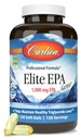 Carlson - Elite EPA Gems, 1000 mg EPA Fish Oil, Wild-Caught, Norsk Fish Oil, Sustainly Sourceed, bidrar til å opprettholde sunne triglycerider nivåer, 120 Softgels