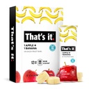 Det er det er næring Apples + Banan 100% naturlig ekte fruktbar, Paleo for barn og voksne, ikke GMO sukkerfri, Ingen konserveringsmidler Energimat, 14,4 Oz, Pakke med 12