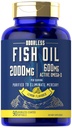 Carlyle Fish Oil 2000mg | 600mg Omega 3 Supplement for menn og kvinner | 90 Odorless Softgels | Lemon Flavored | Ikke-GMO og Glutenfri