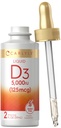 Carlyle flytende vitamin D3 | 5000 IE (125 mikrog) | 2 oz | Vegetarisk, ikke-GMO, og glutenfri kosttilskudd | vitamin D flytende dråper for voksne