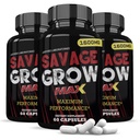 Begrunnede Laboratories (3 Pack Savage Grow Max 1600MG avanserte menns Heath Formula180 kapsler