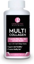 Genceutic Naturals Multi Collage Capsules Typer I, II, III, V & X - 120 Veg Caps - For Sunn Hair Skin, Nails 1500mg Ikke-GMO, Pastur-Raised, bur gratis og Cruelty Gratis kilde