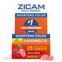 Zicam Cold Remedy Sink Rapidmelter, Cherry Flavor, Homøopatisk, Cold Shortening Medisin, Shortens Kald Varighet, 25 Telling