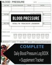 Blodtrykk Journal 7.5"x9.25" 150 sider [med Supplement Tracker ] Blodtrykk loggbok for daglig sporing