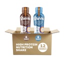 OWYN bare hva du trenger høyprotein Plant Basert Complete Nutrition Shake, sjokolade og vanilla Variety Pack, 12 Fl Oz (12 Pack)
