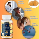 SOHM Turmeric Ginger Ginger Gummies med Ginger, 60 Individuelt innpakket, hjelper huden forstyrrelser, støtter felles helse -Pineapple Flavor Gummies for voksne menn og kvinner