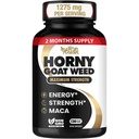 Horny Goat Weed 1275 mg MAX STRENGTH w/Maca (2 måneders forsyning) - Energi- og ytelseskompleks for menn og kvinner