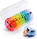 Medisinsk boks reise Pille Organizer Case, 2 ganger om dagen, Stor AM / PM ukentlig Pille Dispenser Planner, medisinpåminnelse holder 7-dager for vitaminer, fiskeoljer, daglige kalsiumtilskudd, kapsler