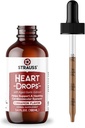 Strauss Naturals Heartdrops, Herbal hjerte kosttilskudd med europeisk mistelte og ekstrakter av aldret hvitløk, 3.4 fl oz, kanel flavor