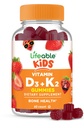Livbare barn Vitamin D3 K2 Gummies | 1000iu D3 og K2 100mcg | Great Tasting D3 og K2 Kosttilskudd | for bein helse og immunitet | VIT D3 K2 for barn | 60 Gummies