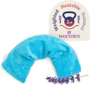 Hot-Pak, Mikrowavable hals Wrap - Oppvarming og kjøling Plush Pad for beroligende avslapning - Vektet og oppvarmet hals Warmer med Scented Lavender - Mikrobølgeovn Heat Pad for akser og smerte - Blå