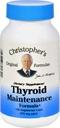 Christophers Thyroid vedlikehold - 485 mg - 100 vegetariske kapsler
