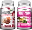 GreeNatr Energy Boost Plus Menopause Support Bundle: Vårt Mushroom Supplement gir en naturlig energiforsterkning, fremme vedvarende vitalitet + Herbal Menopause Complex for varme blitser, nattsweats