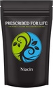 Prescription For Life Niacin pulver | vitamin B3 for hud helse og digestiv støtte | Vegansk, glutenfri, ikke GMO | Nikotinsyre pulver (5 kg / 11 lb)