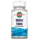 KAL Metyl Folat 800 mcg DFE, 5-MTHF Active Form Vitamin B9, Folsyre Supplement, hjertehelse, prenatal, Mood og hjernen støtte, rask oppløsning ActivTab, 60-dagers garanti, 90 serveringer, 90 tabletter