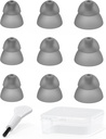 Høreapparat Domes - Double Layer Lukket Type Strøm Dome for Resound SureFit RIC og Open Fit BTE Hørselforsterker øre tips tilbehør med bæreveske (Trial Pack 9pcs)
