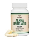 Alpha Lipoic Acid 600mg per servering, 60 kapsler (tredeparts testet, ikke-GMO, Glutenfri, Vegansk trygt) Potent Antioksidant for nevropati og kardiovaskulær helse (ALA Supplement) ved dobbel tre