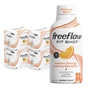 Freeflow Fit Energi Shots, Orange Slice, Naturlig Koffein Boost med L-theanine, Ginseng, Vitaminer, Prebiotika, Electrolytes (24 greve, 2oz Shots)